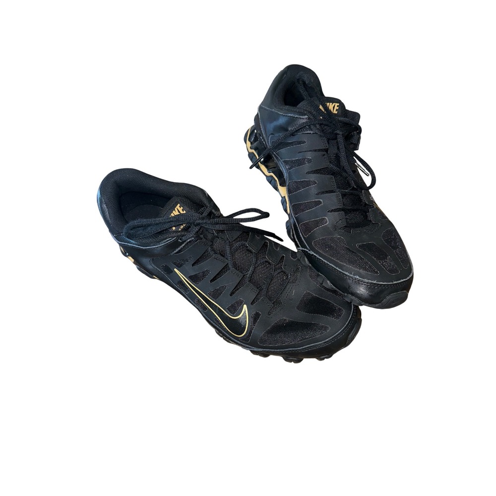 Nike Reax Run 5 Mens Training Shoes Black Gold Sneakers 407987-007 Size 13‎